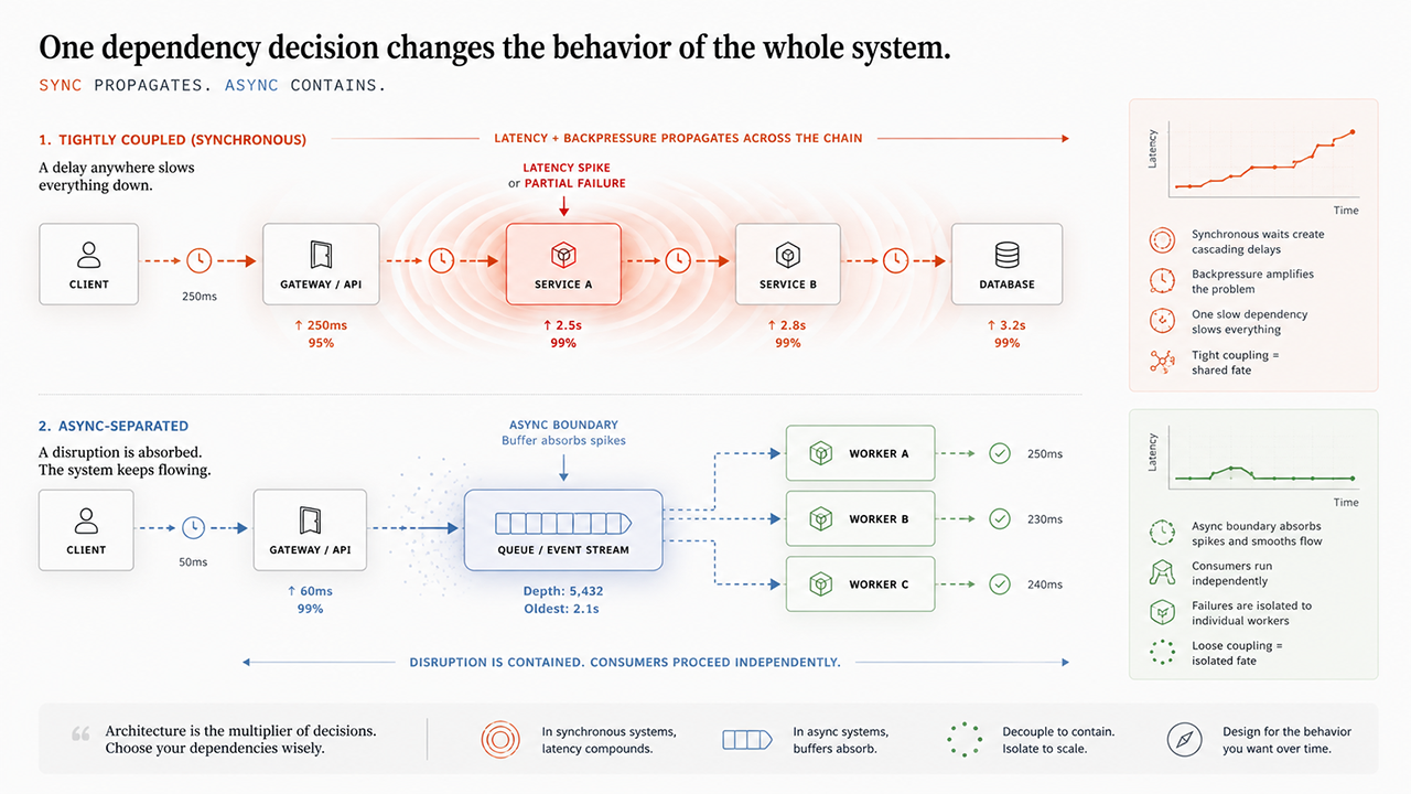 Abstract network of connected nodes representing communication paradigms